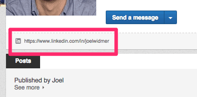 linkedin public URL