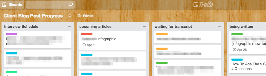 trello screenshot