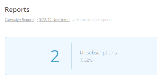 unsubscribe report