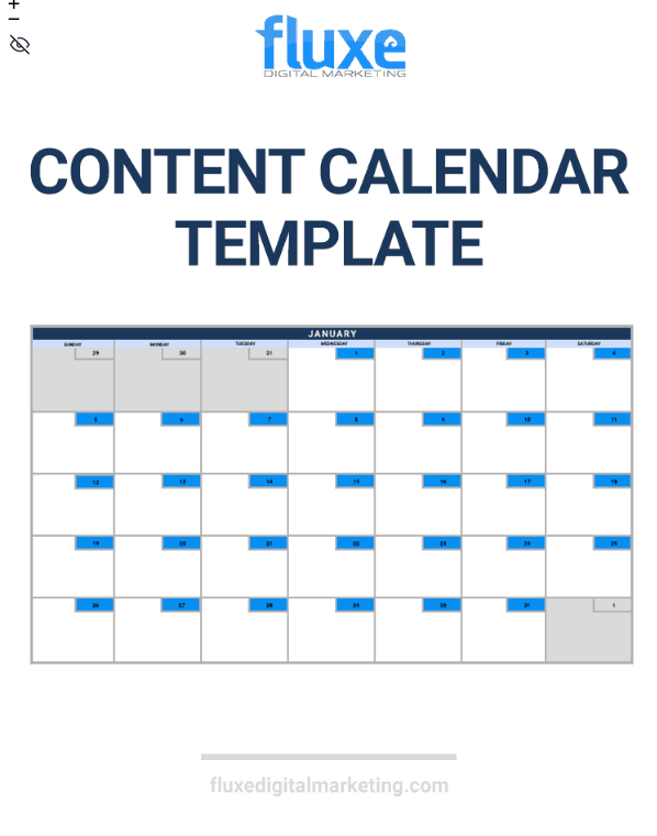 How to Create a Blog Content Calendar [FREE TEMPLATE] - Fluxe Digital  Marketing