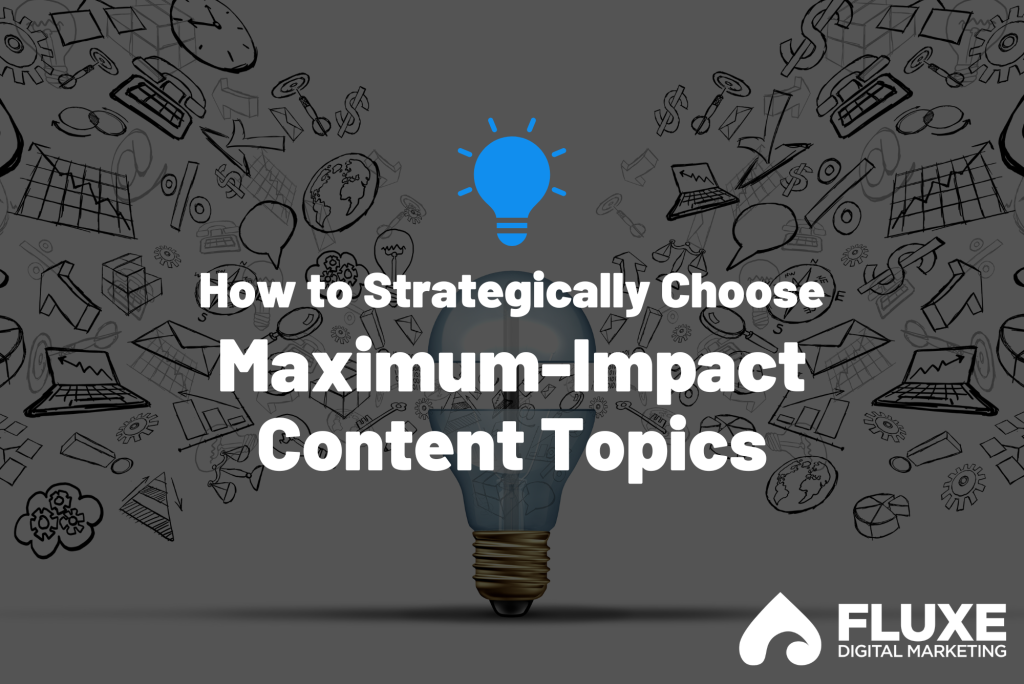 A light bulb with countless ideas pouring out of it, representing how to choose blog topics.